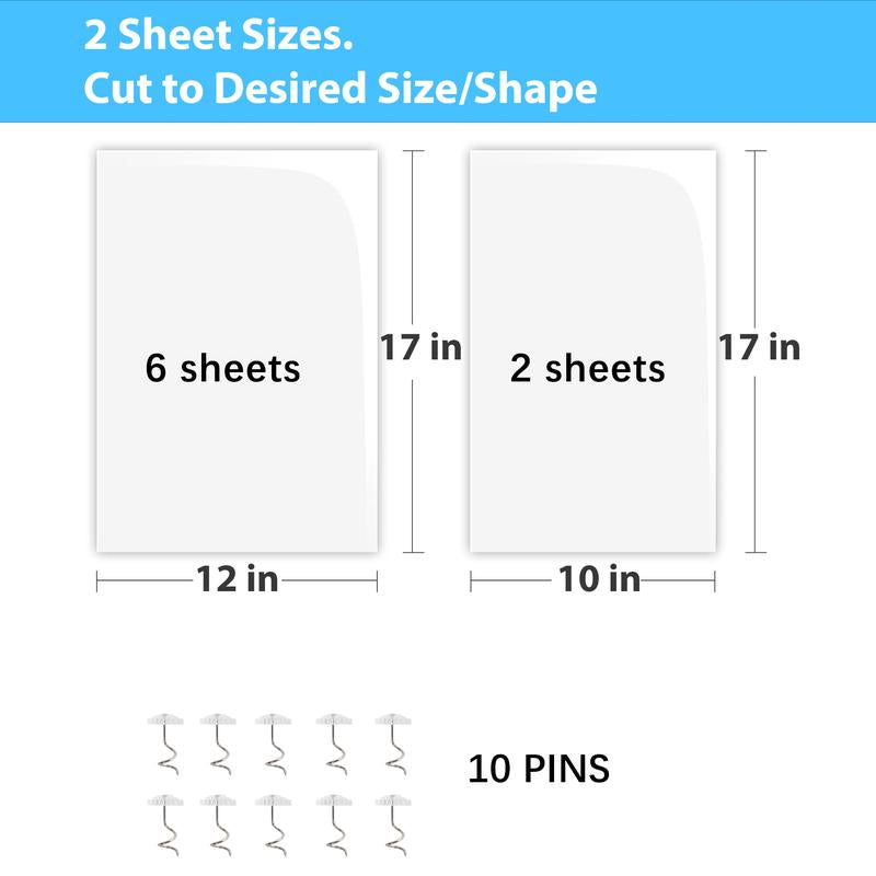 8Pcs Cat Scratch Guards Couch Anti-Scratch Deterrent Large Pad Tape Clear Furniture Protectors Scratch Protector