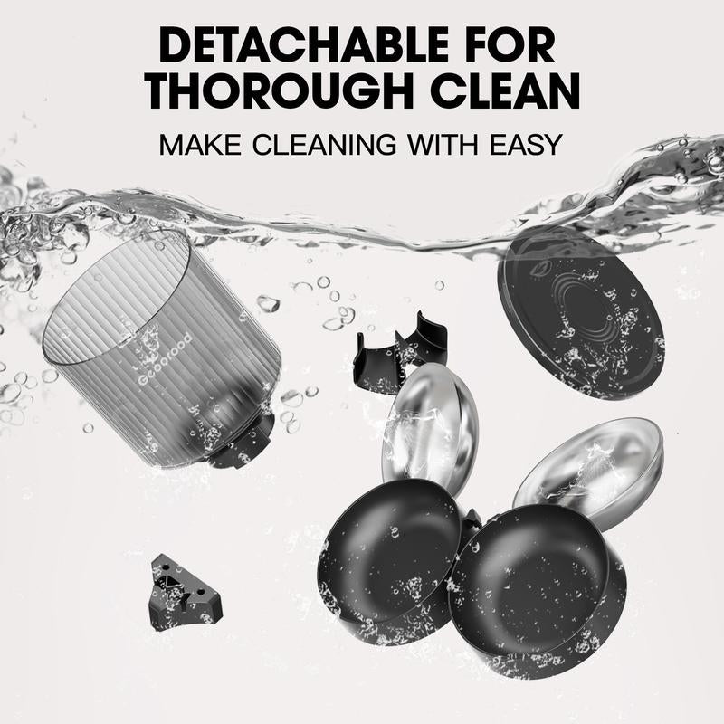 Geoorood Automatic Cat Feeder with Camera, 1080P HD Video, 2.4G Wifi Smart Pet Feeder with One-Way Audio, 4L Large Capacity, Dual Bowl Design for Cats and Small/Medium Dogs