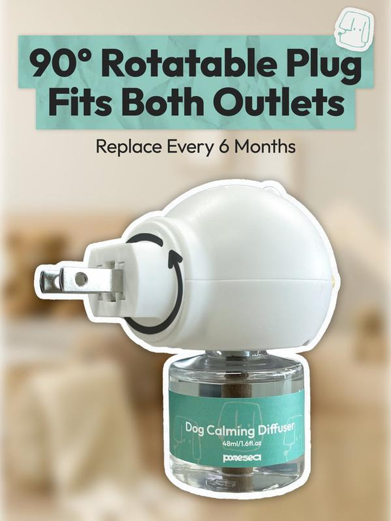 Dog Calming Diffuser Plug-In (1–3 Pack) – Stops Stress Peeing, Barking & Anxiety, Safe Pheromone Formula for Dogs