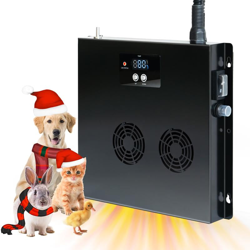 Briidea 400W Dog House Heater with PTC Rapid Heating (3 Seconds), 32℉-122℉ Temperature Range, 11.5FT Anti-Chew Cord, Heats up to 120 Cubic Feet Dog Houses, Chicken Coops & Rabbit Cages